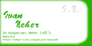 ivan neher business card